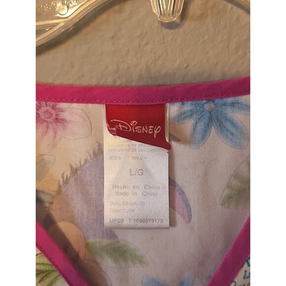 Eeyore Disney L Scrub Top To Know Me to Love Me Winnie Pooh Nurse Veterinarian - Picture 2 of 5